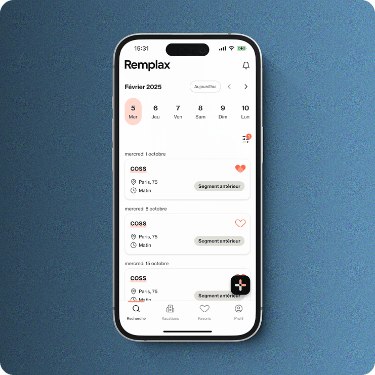 capture d'écran de l'application Remplax