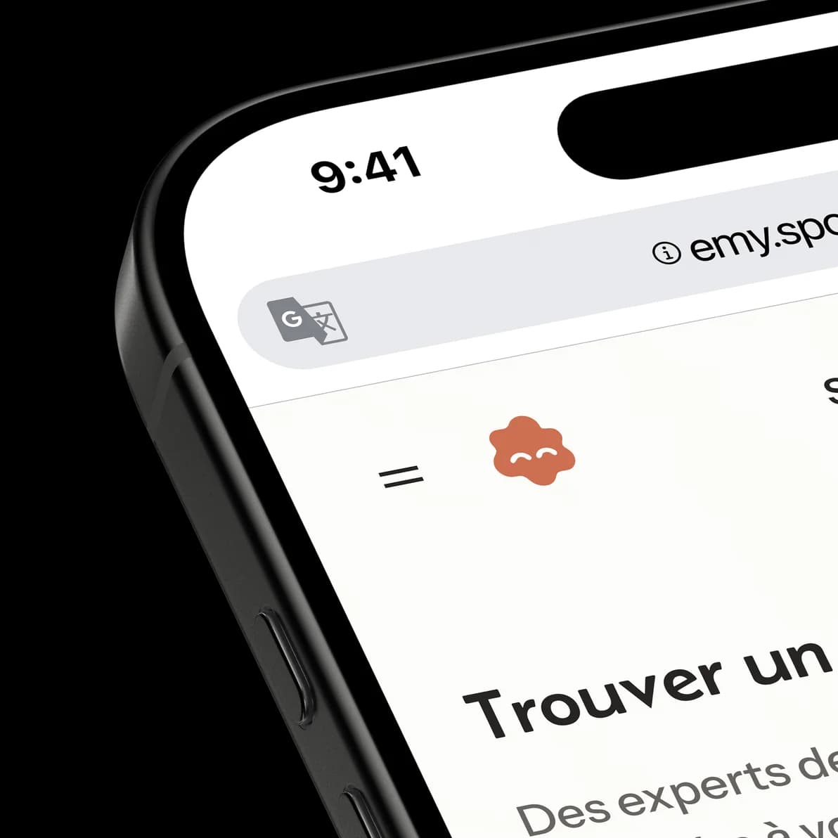 Emy, site public sur mobile