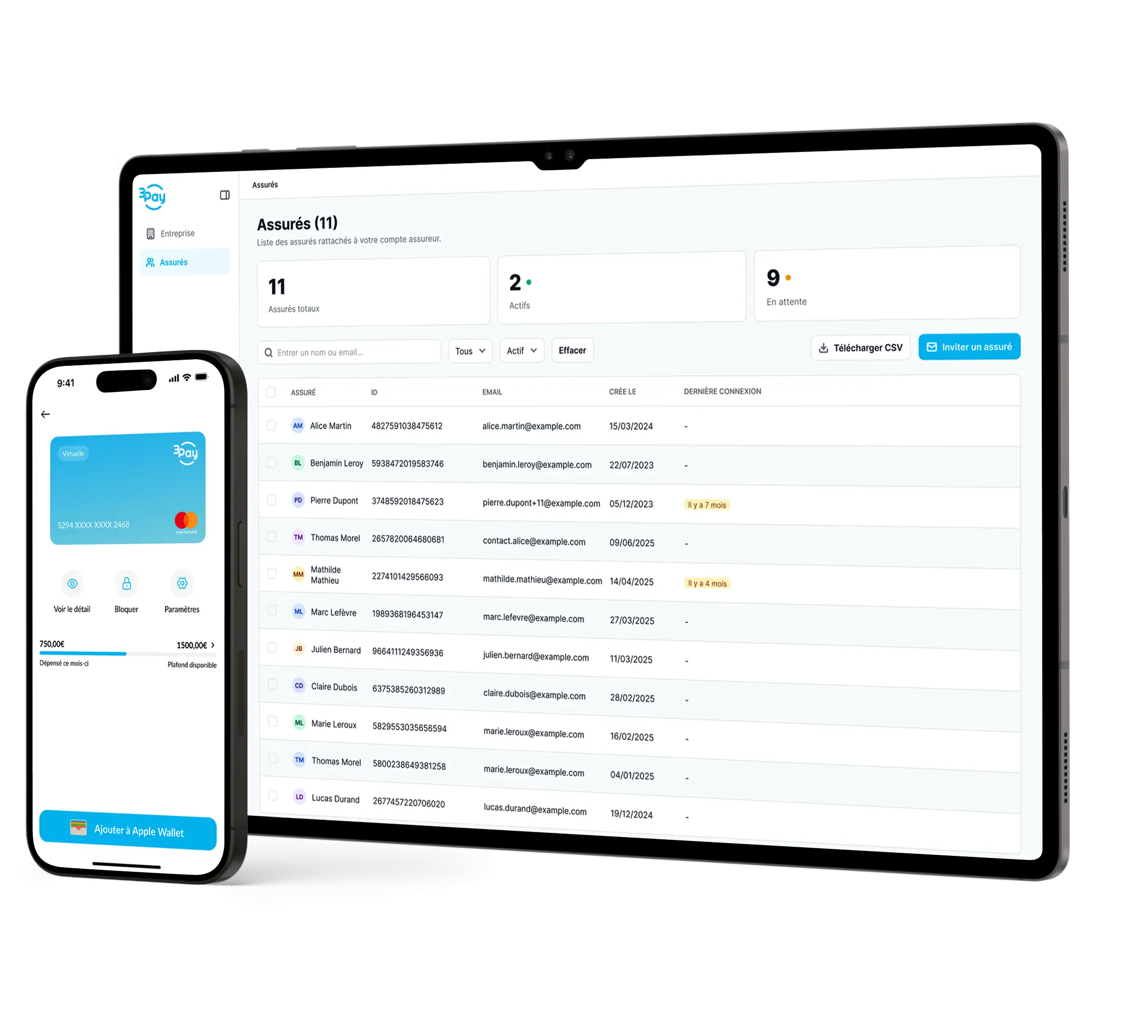 3Pay — application et dashboard
