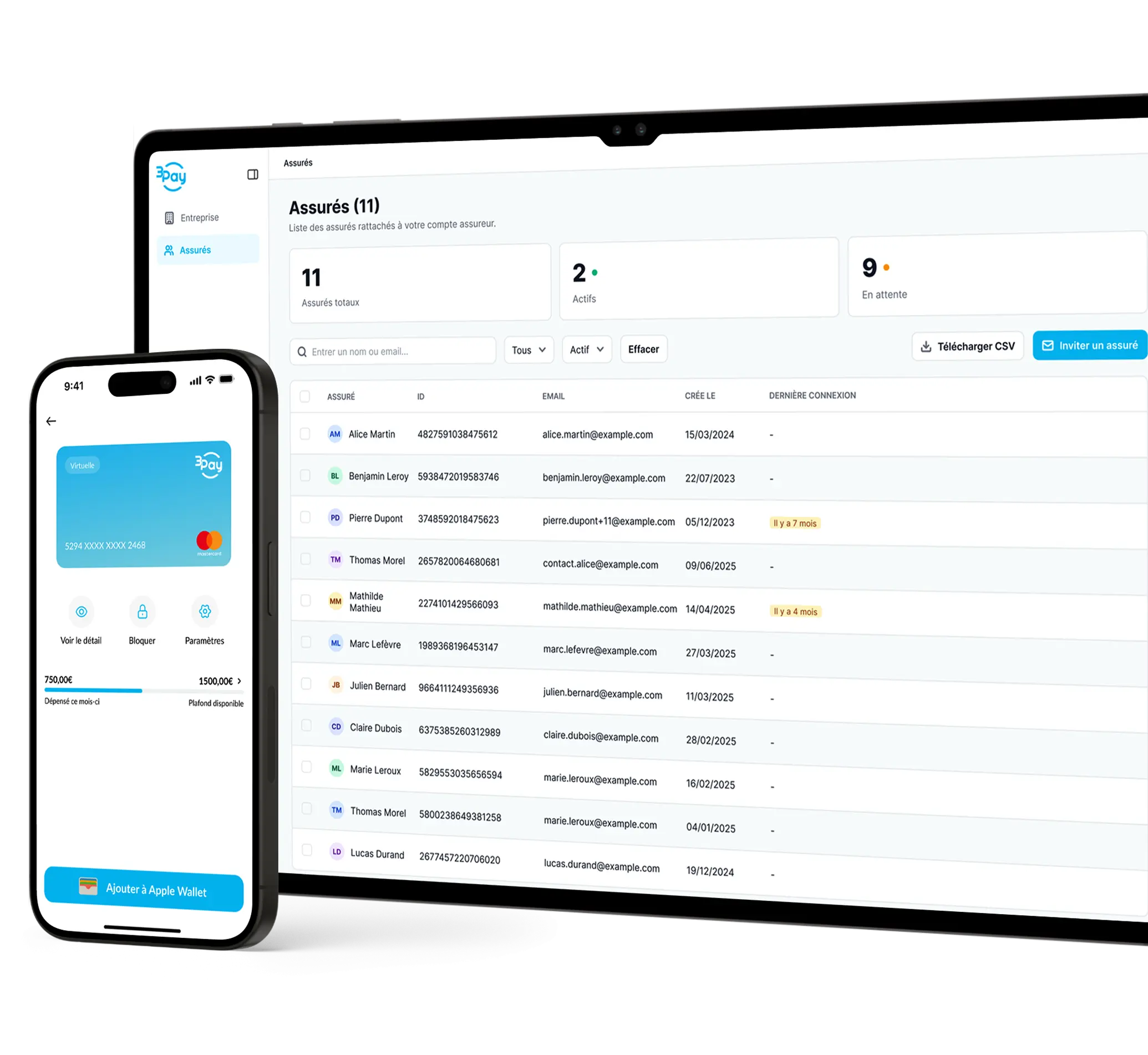 3Pay — application et dashboard